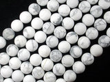 Matte White Howlite, 10mm Round Beads-Gems: Round & Faceted-BeadXpert