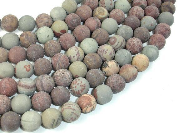 Matte Artistic Jasper, Chohua Jasper, 10mm Round Beads-Gems: Round & Faceted-BeadXpert