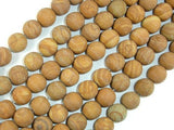 Matte Wood Jasper Beads, 10mm, Round Beads-Gems: Round & Faceted-BeadXpert