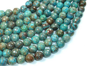 Blue Calsilica Jasper Beads, 10mm Faceted Round Beads-Gems: Round & Faceted-BeadXpert