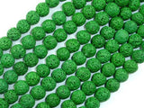 Green Lava Beads, Round, 8mm-Gems: Round & Faceted-BeadXpert