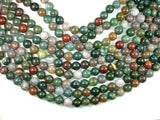 Indian Agate Beads, Fancy Jasper Beads, 12mm-Gems: Round & Faceted-BeadXpert