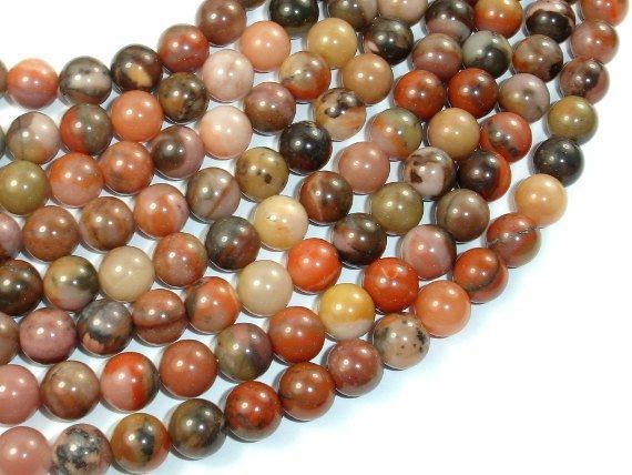 Orange River Jasper, 8mm Round Beads-Gems: Round & Faceted-BeadXpert