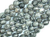 Gray Picture Jasper Beads, 10mm Faceted Round Beads-Gems: Round & Faceted-BeadXpert