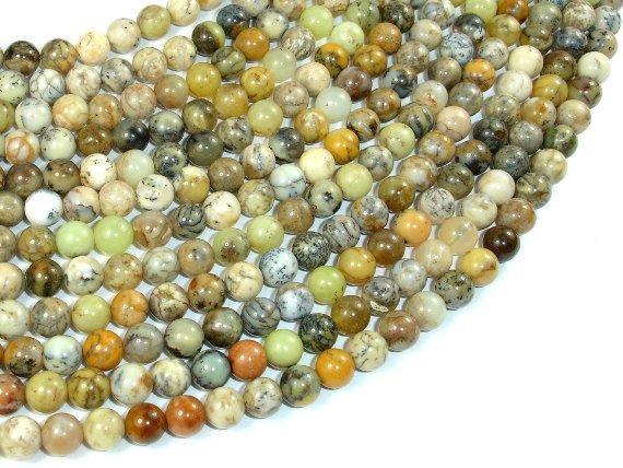 Dendritic Opal Beads, Moss Opal, 6mm Round Beads-Gems: Round & Faceted-BeadXpert