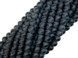 Matte Black Stone, 6mm Round Beads-Gems: Round & Faceted-BeadXpert