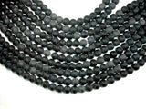 Matte Black Stone, 10mm Round Beads-Gems: Round & Faceted-BeadXpert