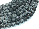 Matte Snowflake Obsidian, 10mm, Round Beads-Gems: Round & Faceted-BeadXpert