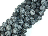 Matte Snowflake Obsidian, 10mm, Round Beads-Gems: Round & Faceted-BeadXpert