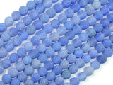 Frosted Matte Agate - Blue, 6mm Round Beads-Agate: Round & Faceted-BeadXpert