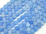 Frosted Matte Agate - Blue, 8mm Round Beads-Agate: Round & Faceted-BeadXpert