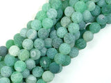 Frosted Matte Agate - Green, 8mm Round Beads, 14.5 Inch, Full strand-Agate: Round & Faceted-BeadXpert