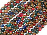 Mosaic Stone Beads, Multicolor, 6mm Round Beads-Gems: Round & Faceted-BeadXpert