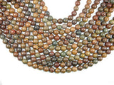 Wealth Stone Jasper Beads, 10mm (9.5mm) Round Beads-Gems: Round & Faceted-BeadXpert