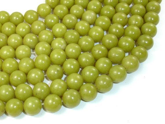 Olive Jade Beads, 10mm Round Beads-Gems: Round & Faceted-BeadXpert