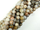 Bamboo Leaf Agate, 8mm (8.3 mm) Round Beads-Gems: Round & Faceted-BeadXpert