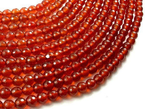 Carnelian Beads, 6mm Faceted Round Beads-Gems: Round & Faceted-BeadXpert