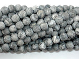 Matte Gray Picture Jasper Beads, 6mm, Round Beads-Gems: Round & Faceted-BeadXpert