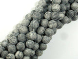 Matte Gray Picture Jasper Beads, 10mm Round Beads-Gems: Round & Faceted-BeadXpert