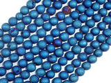 Druzy Agate Beads, Blue Geode Beads, 6mm, Round-Agate: Round & Faceted-BeadXpert