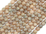 Druzy Agate Beads, Light Champagne Geode Beads, 6mm, Round Beads-Agate: Round & Faceted-BeadXpert