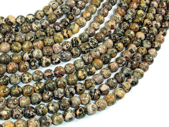 Leopard Skin Jasper Beads, 6mm Round Beads-Gems: Round & Faceted-BeadXpert