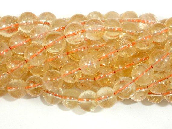 Genuine Citrine Beads, 8mm Round Beads-Gems: Round & Faceted-BeadXpert