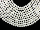 White Sponge Coral Beads, 9mm (9.3mm)-Gems: Round & Faceted-BeadXpert
