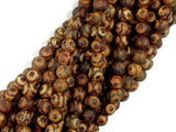 Matte Tibetan Agate Beads, 8mm Round Beads-Agate: Round & Faceted-BeadXpert