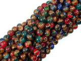 Mosaic Stone Beads, Multicolor, 6mm Round Beads-Gems: Round & Faceted-BeadXpert