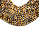 Matte Tiger Eye, 10mm Round Beads-Gems: Round & Faceted-BeadXpert