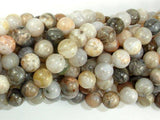Bamboo Leaf Agate, 8mm (8.3 mm) Round Beads-Gems: Round & Faceted-BeadXpert