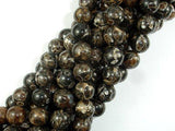 Turritella Agate, Elimia, 10mm Round Beads, 16 Inch-Gems: Round & Faceted-BeadXpert