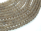 Matte Gray Agate Beads, 6mm Round Beads-Gems: Round & Faceted-BeadXpert