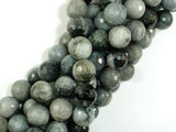 Hawk Eye, 12mm Faceted Round Beads-Gems: Round & Faceted-BeadXpert