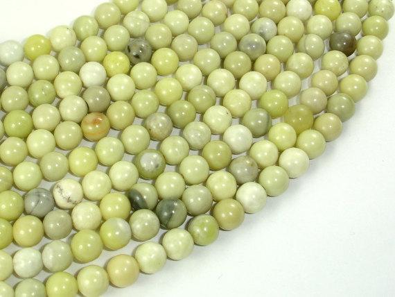 Butter Jade Beads, 6mm Round Beads-Gems: Round & Faceted-BeadXpert