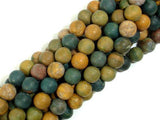 Matte Ocean Jasper, 6mm, Round beads-Gems: Round & Faceted-BeadXpert