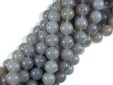 Gray Agate, 10mm Round Beads-Gems: Round & Faceted-BeadXpert