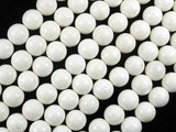 White Sponge Coral Beads, 9mm (9.3mm)-Gems: Round & Faceted-BeadXpert