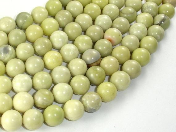 Butter Jade, 10mm Round Beads-Gems: Round & Faceted-BeadXpert