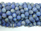 Matte Natural Lapis Lazuli Beads, 8mm Round Beads-Gems: Round & Faceted-BeadXpert