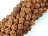 Rudraksha Beads, 9mm-9.5mm Round Beads-Wood-BeadXpert