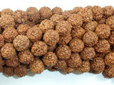 Rudraksha Beads, 9mm-9.5mm Round Beads-Wood-BeadXpert