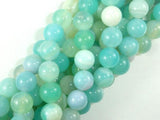 Banded Agate Beads, Light Blue, 10mm Round Beads-Agate: Round & Faceted-BeadXpert