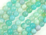 Banded Agate Beads, Light Blue, 10mm Round Beads-Agate: Round & Faceted-BeadXpert