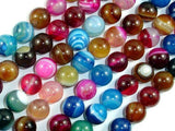 Banded Agate Beads, Striped Agate, Multi Colored, 10mm Round Beads-Agate: Round & Faceted-BeadXpert