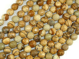 Picture Jasper Beads, 6mm Faceted Round Beads-Gems: Round & Faceted-BeadXpert