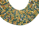 Matte Ocean Jasper, 6mm, Round beads-Gems: Round & Faceted-BeadXpert