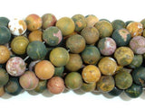 Matte Ocean Jasper, 8mm Round beads-Gems: Round & Faceted-BeadXpert
