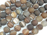 Matte Banded Agate Beads, 10mm Round Beads-Agate: Round & Faceted-BeadXpert